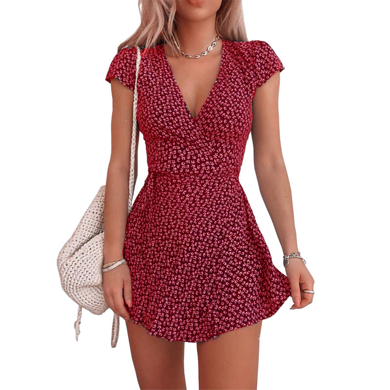 Floral V-neck dress - Image 5