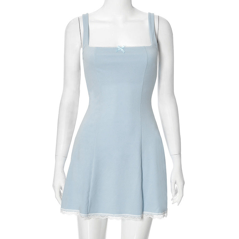 Square-neck Cinched Slim And Hot Dress - Image 6