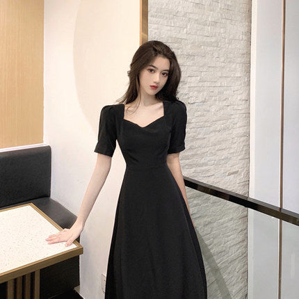 Long Skirt Fairy Style Square Neck Dress