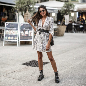 Deep V-neck jumpsuit